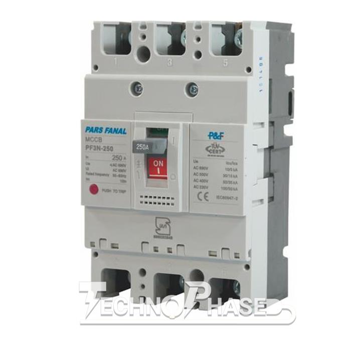 کلید اتوماتیک، پارس فانال 25 آمپر، غیرقابل تنظیم حرارتی-مغناطیسی-PF3N-160